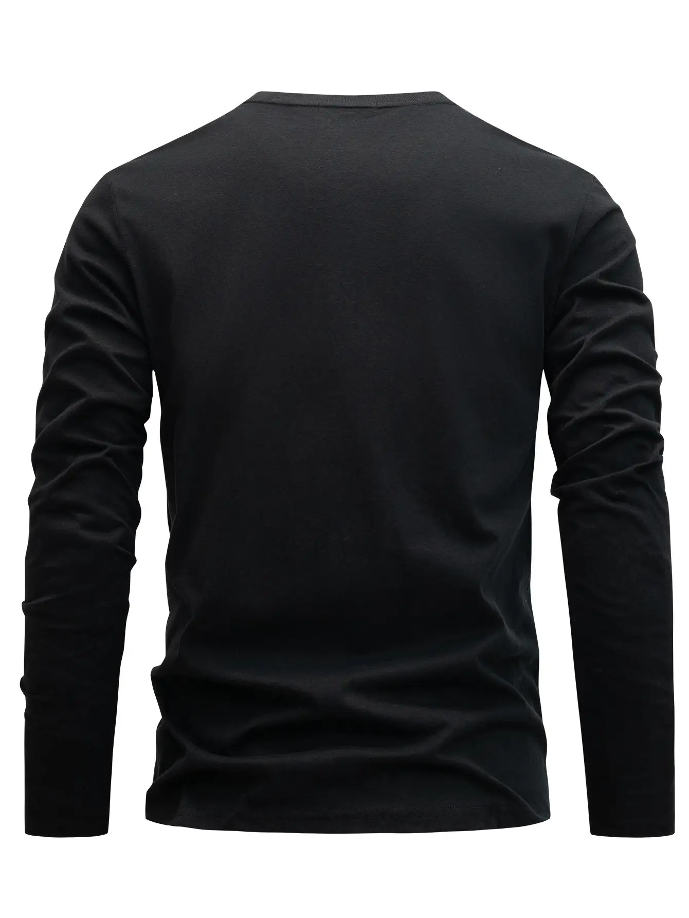 Mens 100 Pure Cotton Long Sleeve T Shirt Pattern Print Crew Neck Standard Size Machine Washable Comfortable Fashio