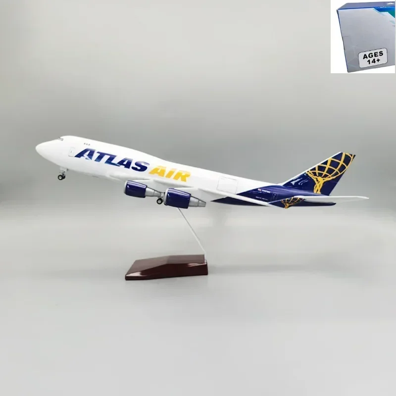 

Масштаб 1:157 B747-400 B747 ATLAS AIR Airlines, самолет из смолы, пластиковая сборка, реплика модели самолета, игрушка для коллекции, домашний декор