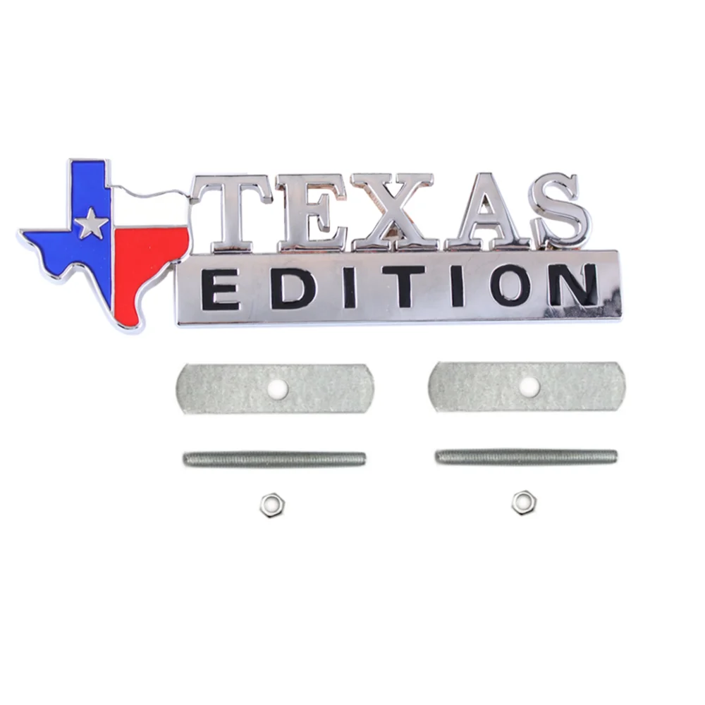 

1pc Chrome TEXAS Edition Front Grille Emblem for Ram Sierra Tahoe Titan Tundra F150 Car Accessories