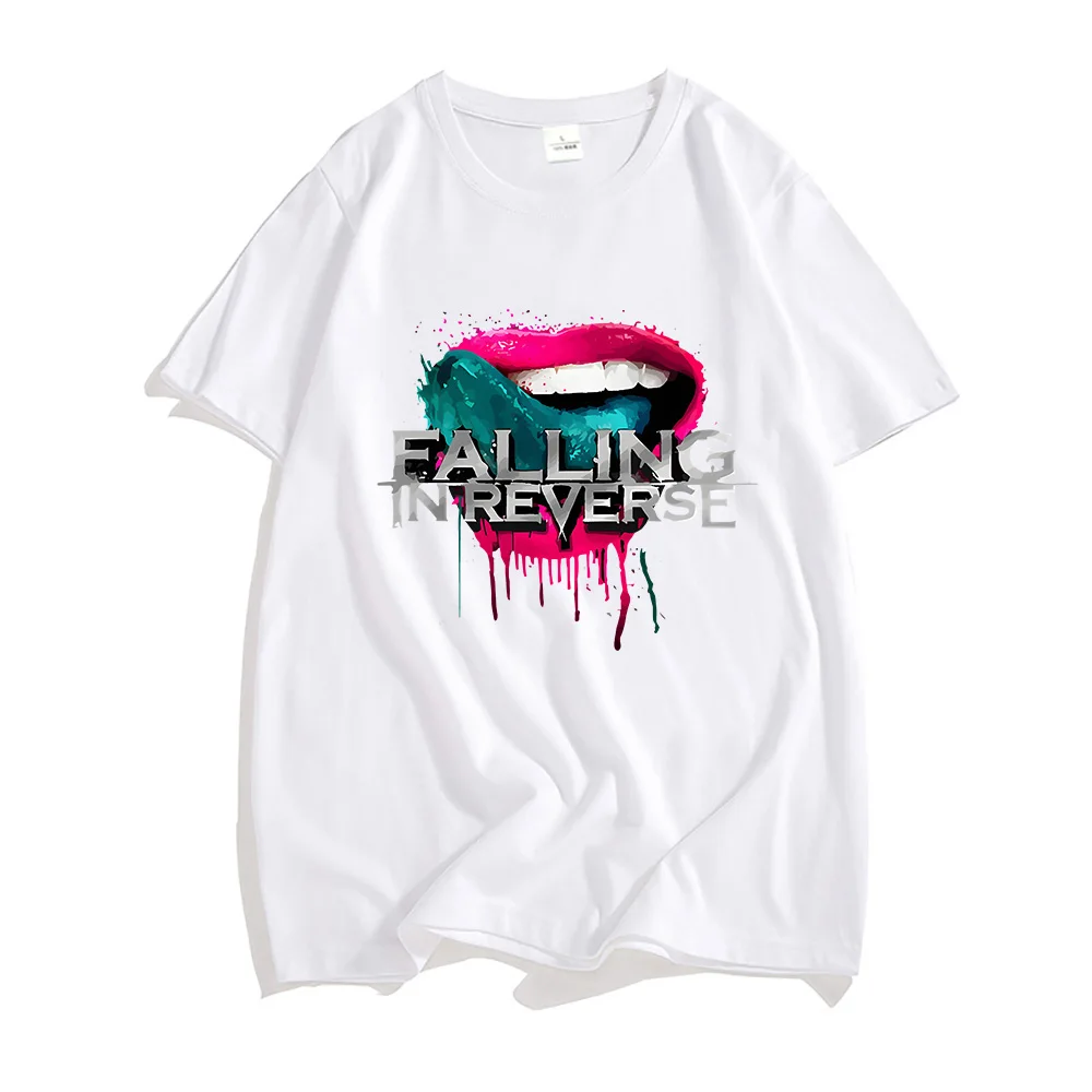 Rock Band Falling in Reverse T-shirts Summer Cotton High Quality Tee-shirt Hip Hop Streetwear Ropa Hombre Soft Casual Tshirts