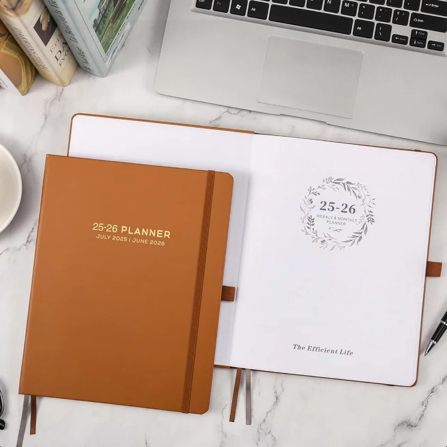 20252026 Planner 20252026 Planner Weekly and Monthly 8× 10 July 2025 June 2026 Inner Pocket Elastic Closure Pen Loop Bookmarks