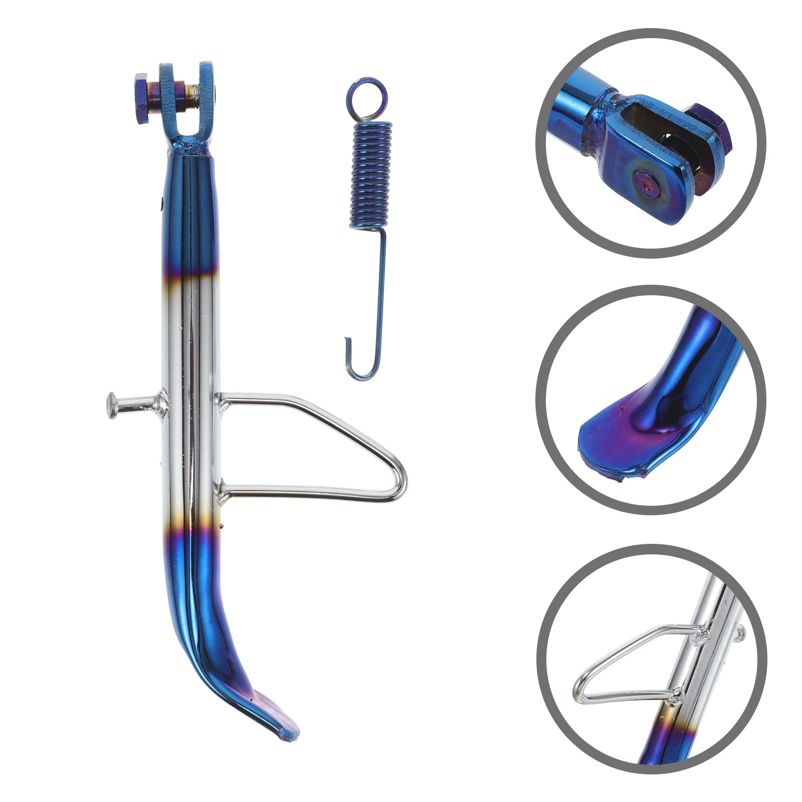 

Motorcycle Side Kickstand Titanium Burn Finish Metal Foot Stand Universal Motorbike Support Stable Electric Scooter Kickstand