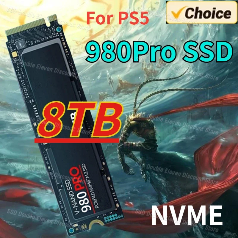 980Pro 8TB SSD NVMe M.2 2280 1TB 2TB 4TB Hard Disk Internal Solid State Drive PCIe Gen 4.0 x 4 for PS5 Laptop PC Desktop Laptop