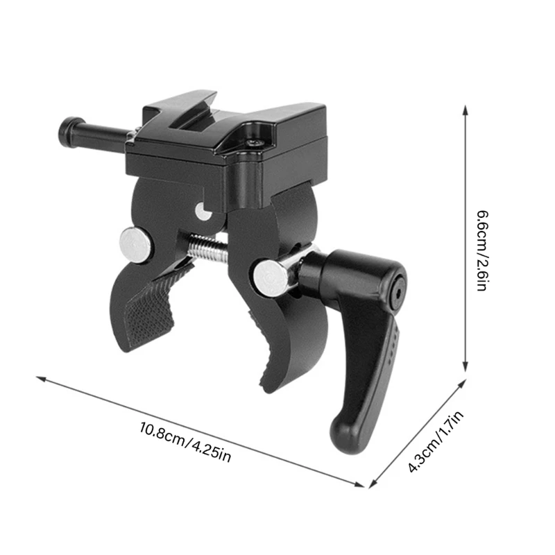 V Lock Mount Battery Adapter with Super Crabbing Clamp Aluminum Mount Accessories for SLR Camera Tripod Light Stand Rod images - 6