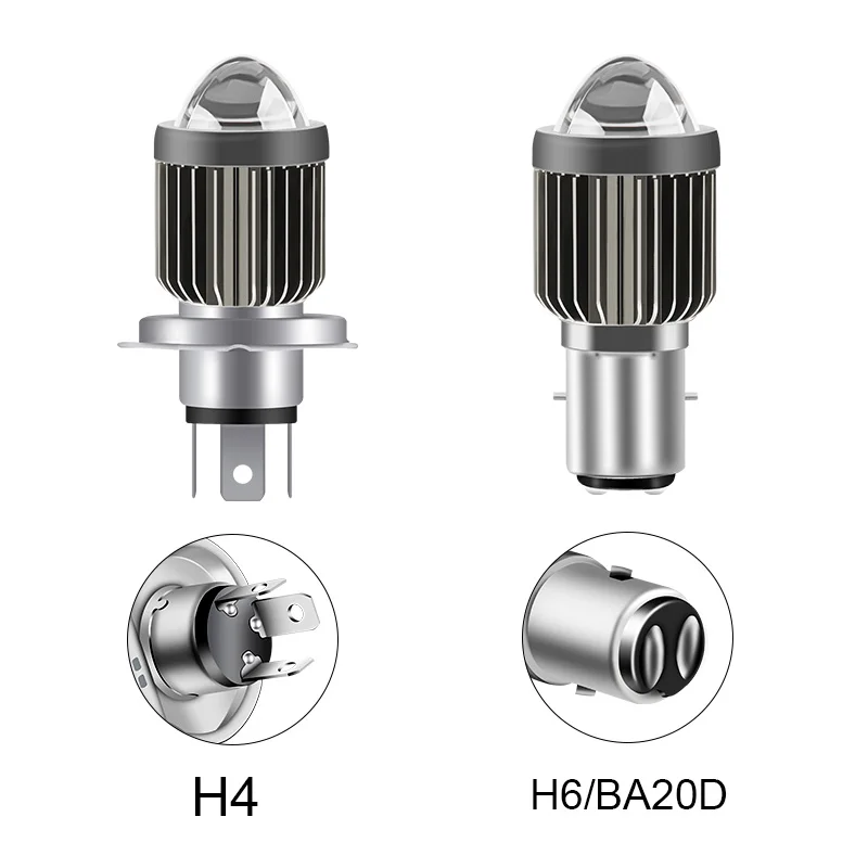 1PC H4 LED Motorcycle Lights H6 BA20D P15D 100W CSP Lens High Low Beam Headlamps Motorbike Accessories For Honda YAMAHA Suzuki