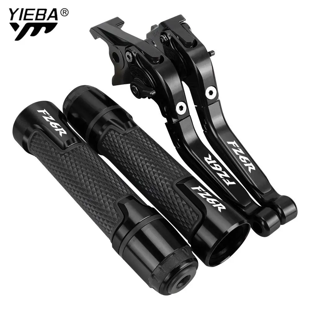 Motorcycle CNC Adjustable Brake Clutch Levers Handbar End Grips FOR YAMAHA FZ6R 2009 2010 2011 2012 2013 2014 2015 2016 2017