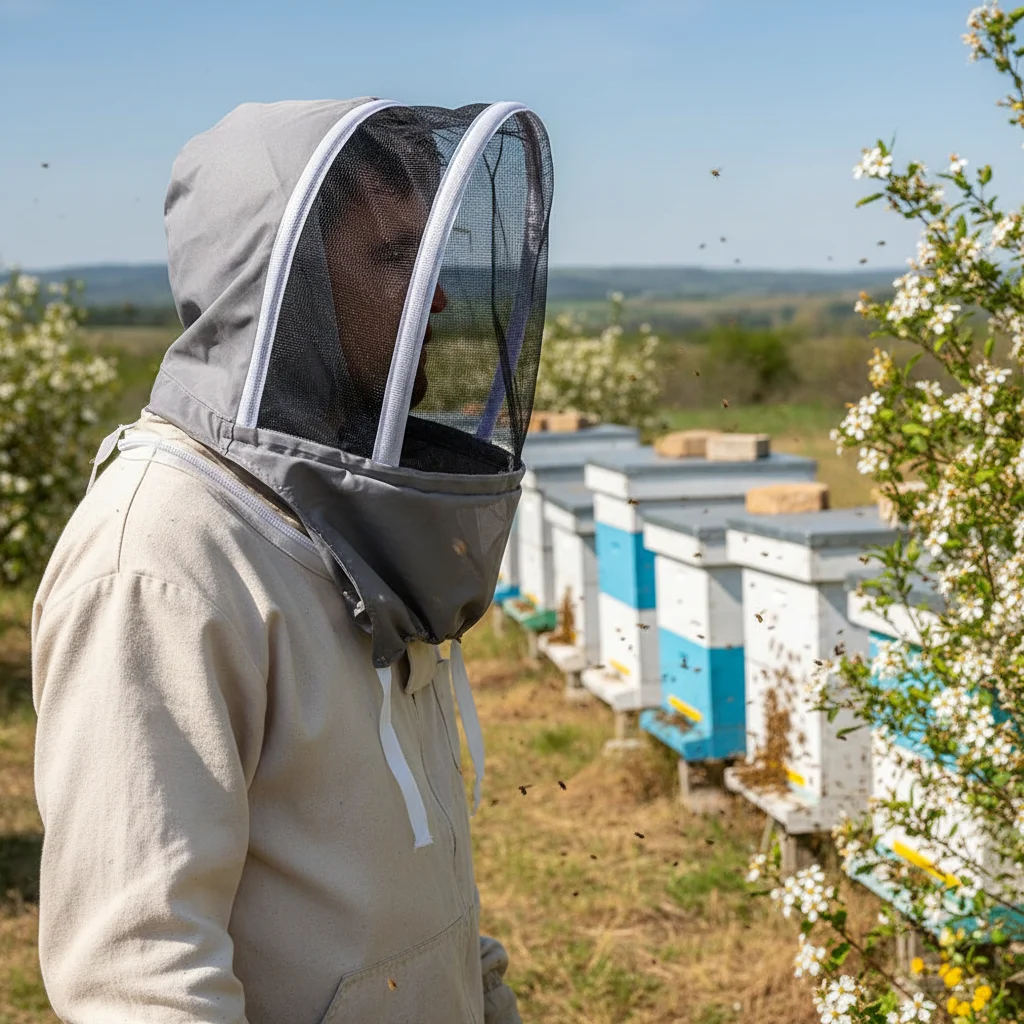 Anti Bee Hat Beekeeper Beehive Beekeeping Cowboy Hat Mosquito Bee Insect Net Veil Head Face Protector Beekeeper Equipment