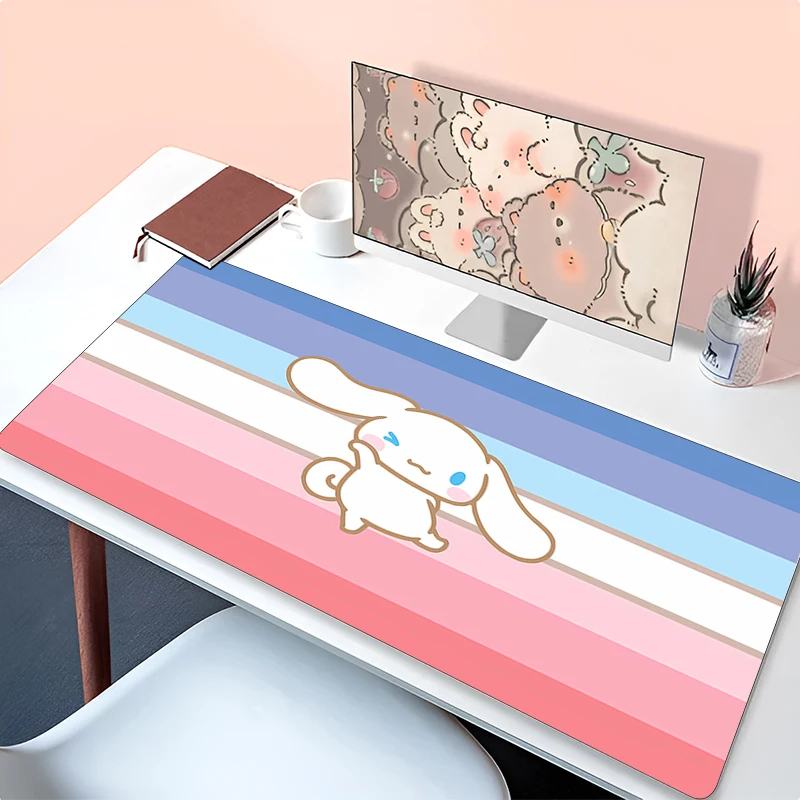 

Kawaii Cartoon Mouse Pad C-cinnamoroll Large Gamer Keyboard Desk Mouse Mat Carpet Rubber Tapis Souris Gaming Notbook Mousepad