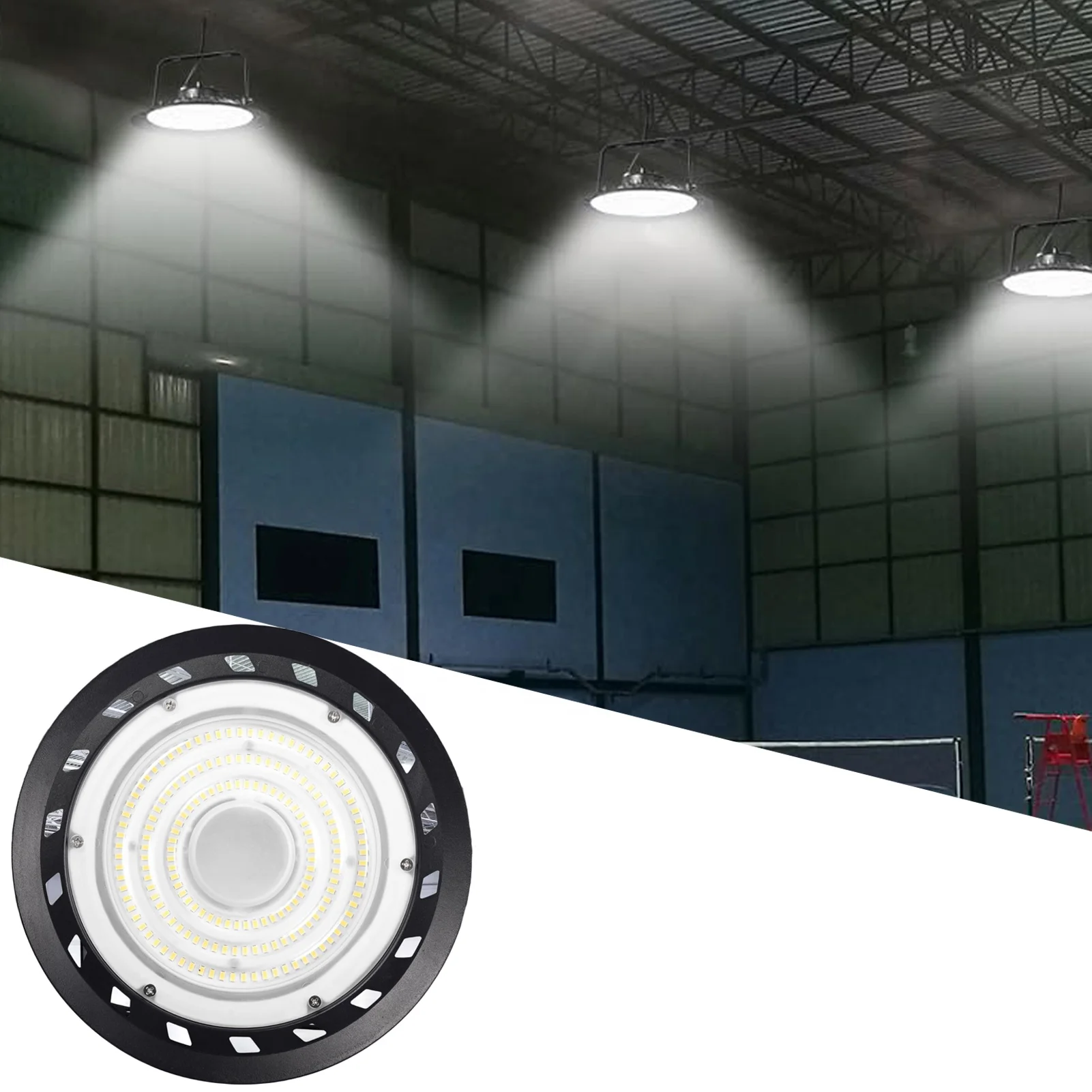 

100W UFO LED High Bay Light IP65 Waterproof Commercial Lighting Barn Garage Warehouse Workshop Led Chandelier