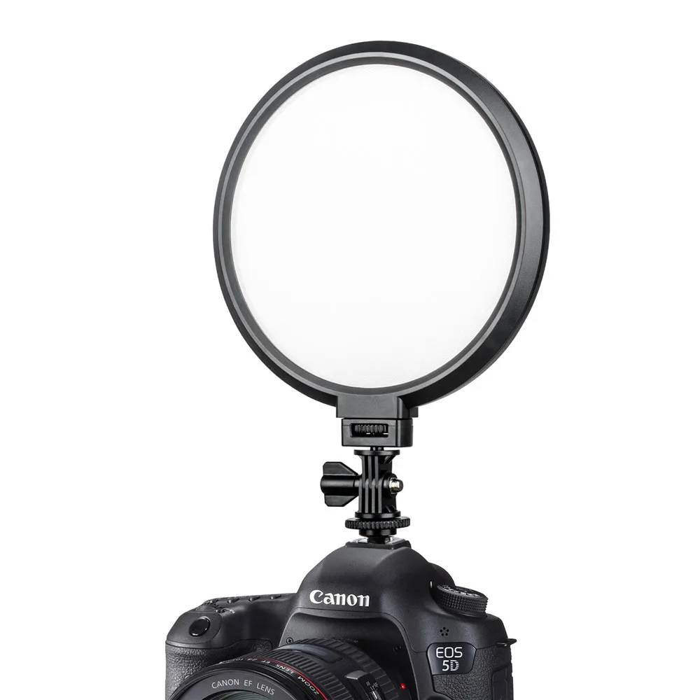 Viltrox VL-300T 3300K-5600K 18W CRI 95+ 7 pulgadas al luz de vídeo LED Circular regulable bicolor ultrafina para fotografía de cámara