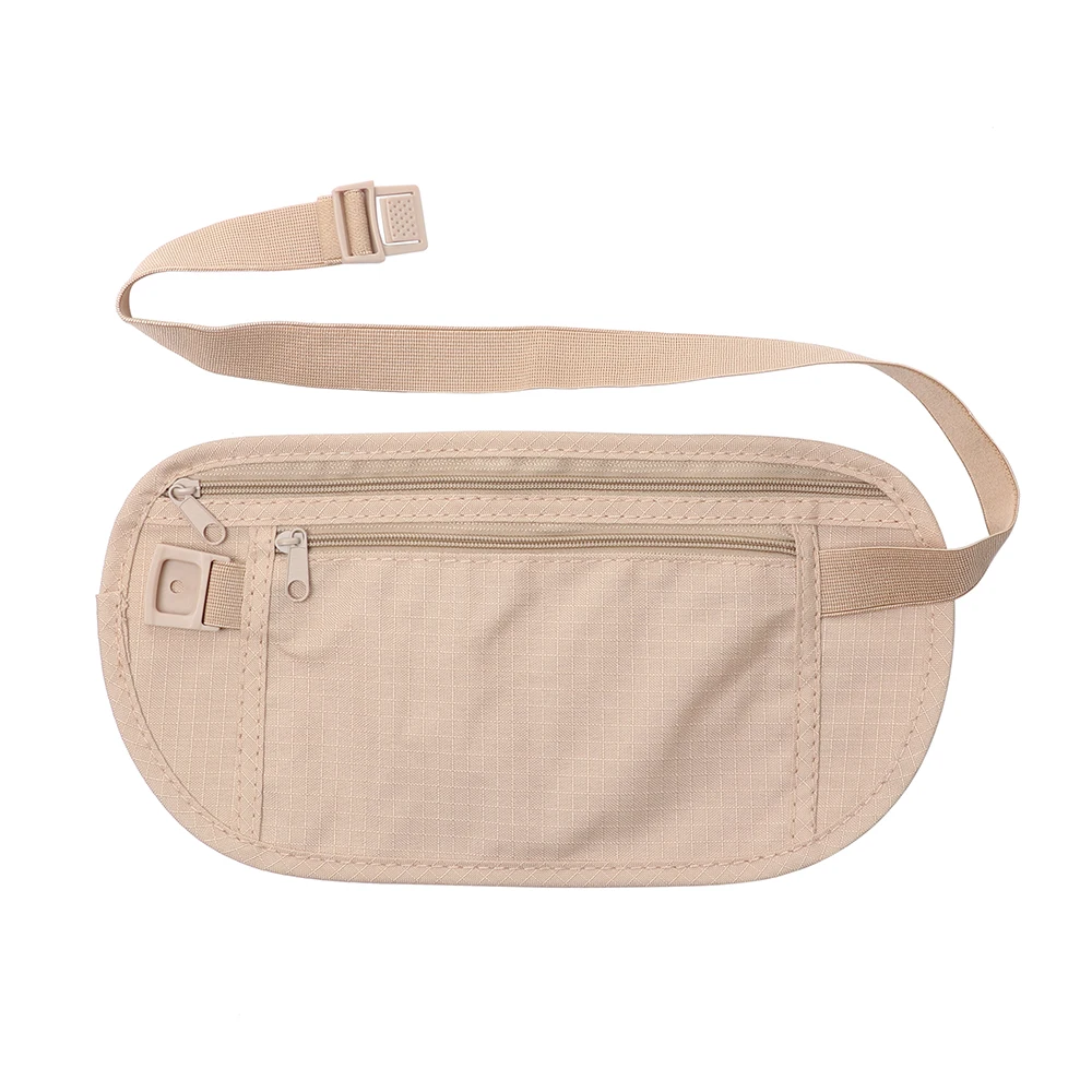 1pc New Cloth Waist Bags Travel Pouch Hidden Wallet Passport Money Waist Belt Bag Slim Secret Security Useful Bags Chest Packs