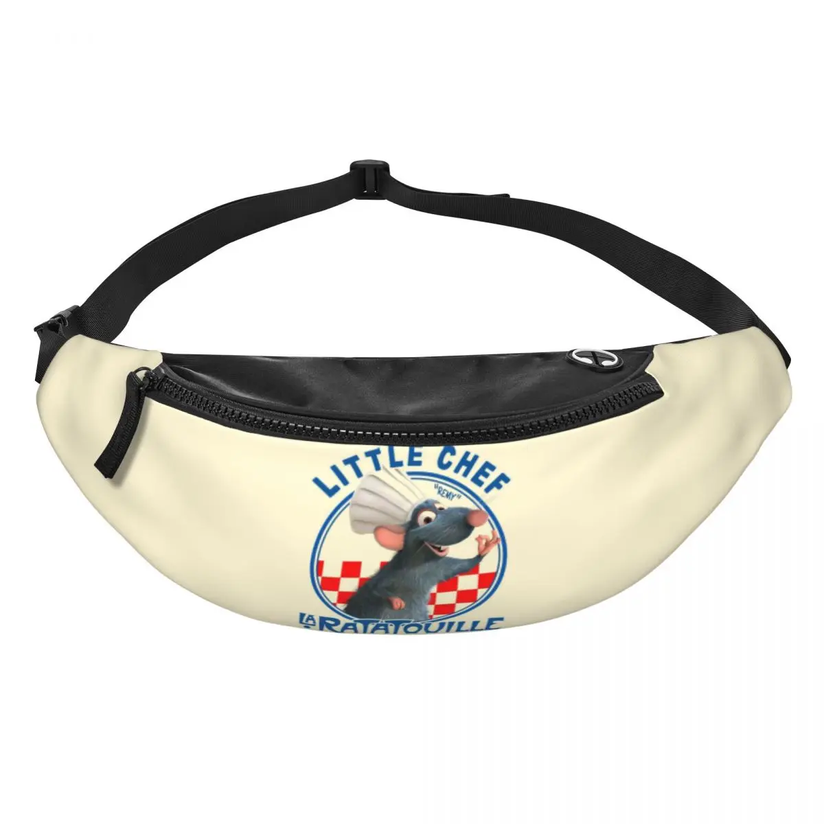 مخصص راتاتوي أنيمي الكرتون فاني حقيبة Crossbody الخصر حزمة الرجال النساء الدراجات التخييم الهاتف المال الحقيبة