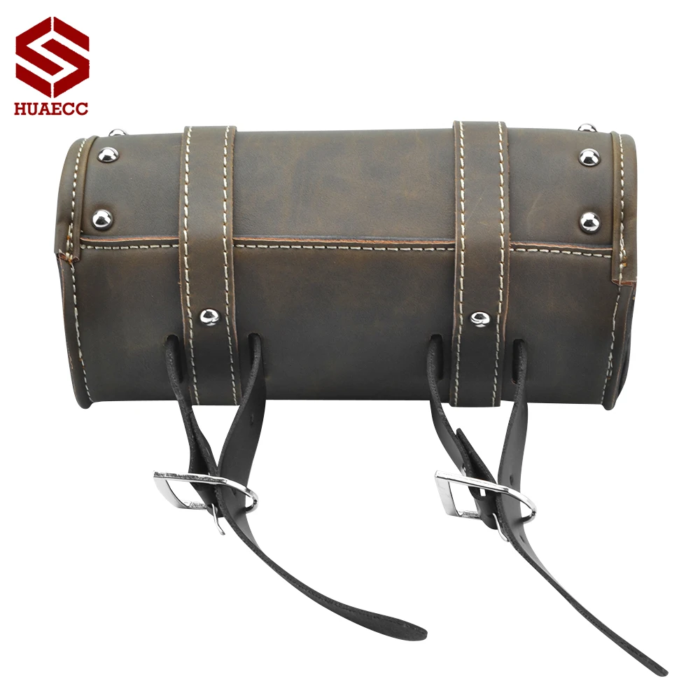 العالمي خمر دراجة نارية السرج أكياس بولي Leather الجلود دراجة نارية الجانب أداة الذيل حقيبة الأمتعة ل هارلي هوندا ياماها