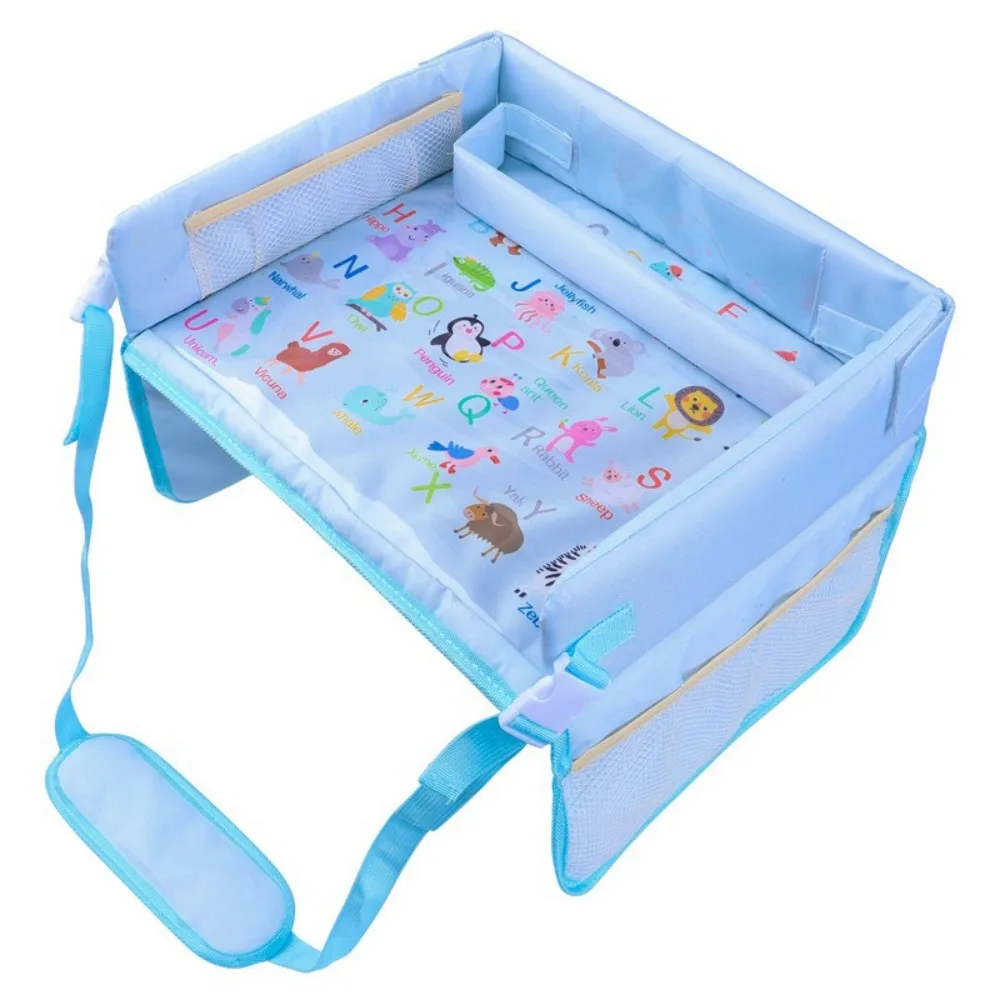 Multifunction Snack Tray Baby Car Seat Tray Dining Tray Ox Cloth Holder Desk PVC Car Tray Table Car Dining Plate