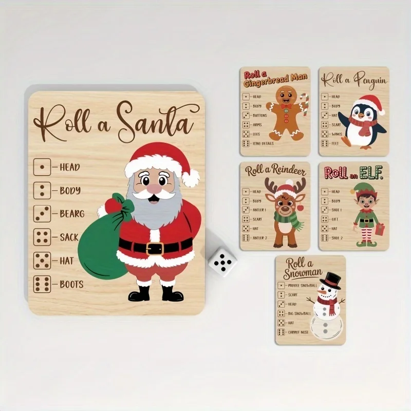 

Christmas Party Ideas Dice Santa Reindeer Elf Snowman Gingerbread Decorations Ornaments Perfect Additions for Holiday Parties