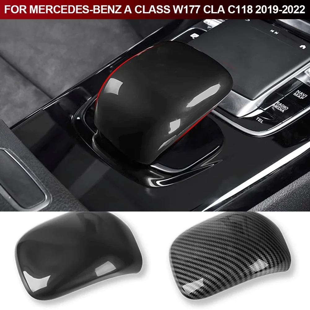 For Mercedes-Benz A Class W177 CLA C118 2019-2022 ABS Car Styling Gear Shift Knob Head Cover Trim Interior Accessories