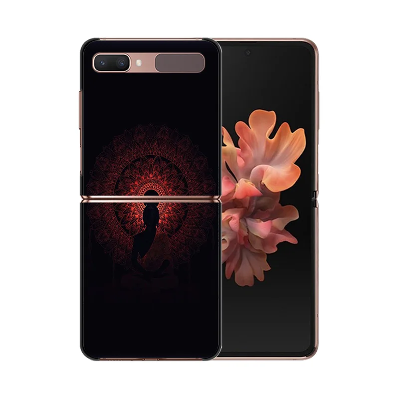 Etui na telefon Samsung Z Flip 6 5 4 3 Galaxy ZFlip6 5G Flip5 Flip4 Flip3 Budda Mandala Black Hard Camera Protective Cove