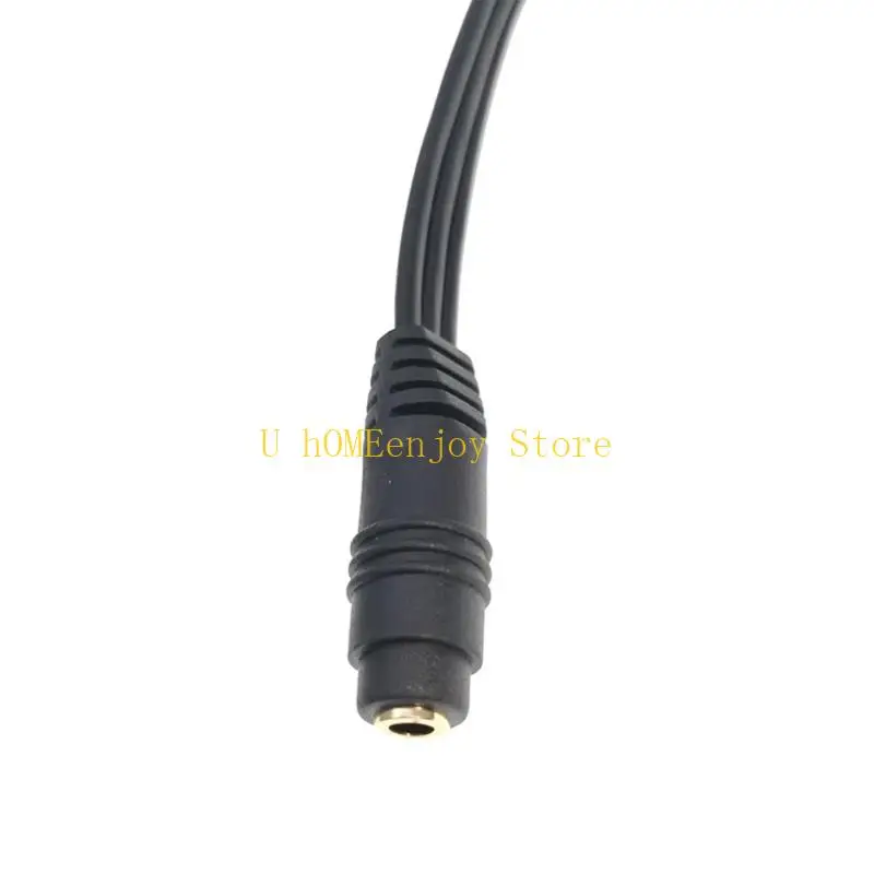 B0KF Gold Plateds 3.5mm Sound Y Cable 30cm Length TRS Female to 3 Male Adapters