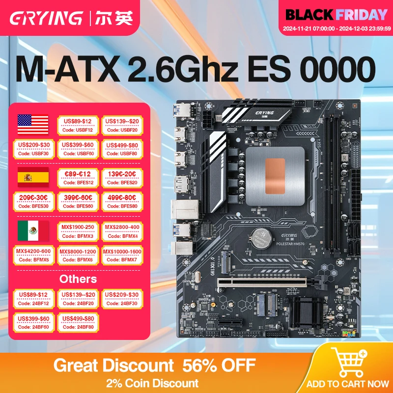 ERYING Gaming PC Motherboard i9 Kit with Embed 11th Core CPU 0000 ES 2.6GHz(Product Performance,Refer To i9 11980HK i9 11900H)