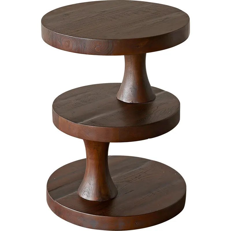 LTT wabi-sabi wind log creative edge few Japanese retro old wood storage table corner few