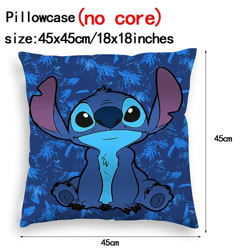 Disney-funda de cojín de Lilo & Stitch para niños, juguetes de peluche, funda de almohada de Anime Kawaii, decoración del hogar, regalos de