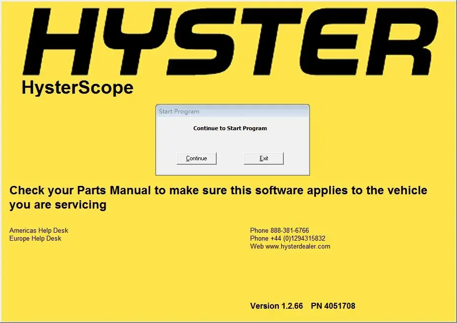 SpecDiag For Hyster Scope Engineering V1.2.66 for B222, C222, D222