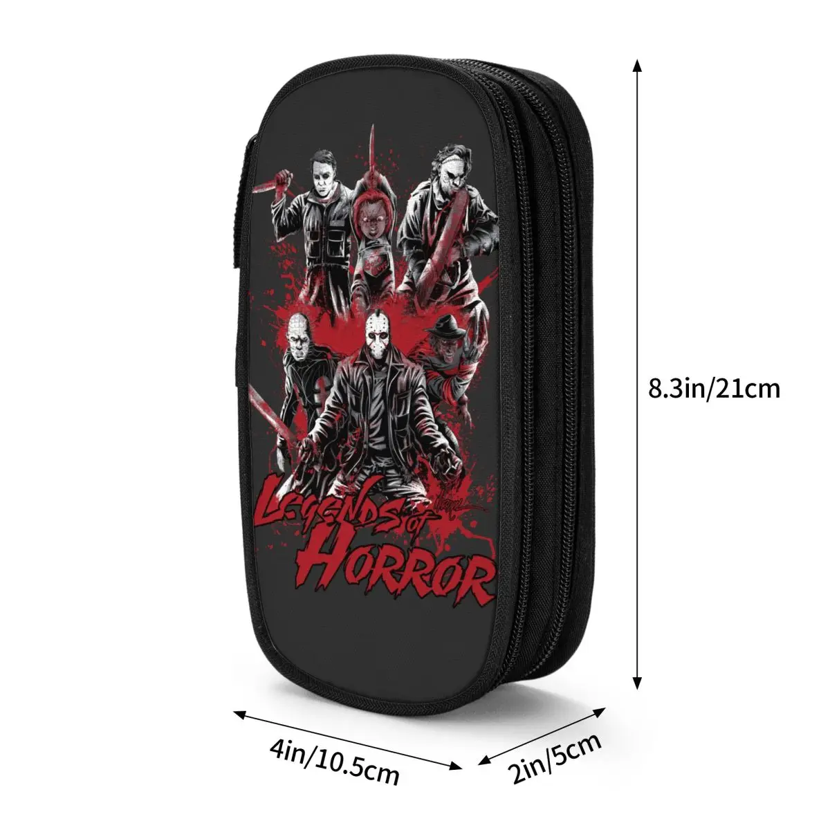 Legends Of Horror Movie Jason Voorhees Pencil Cases Pen Holder Bags Girl Boy Large Storage School Supplies Gift Pencil Pouch