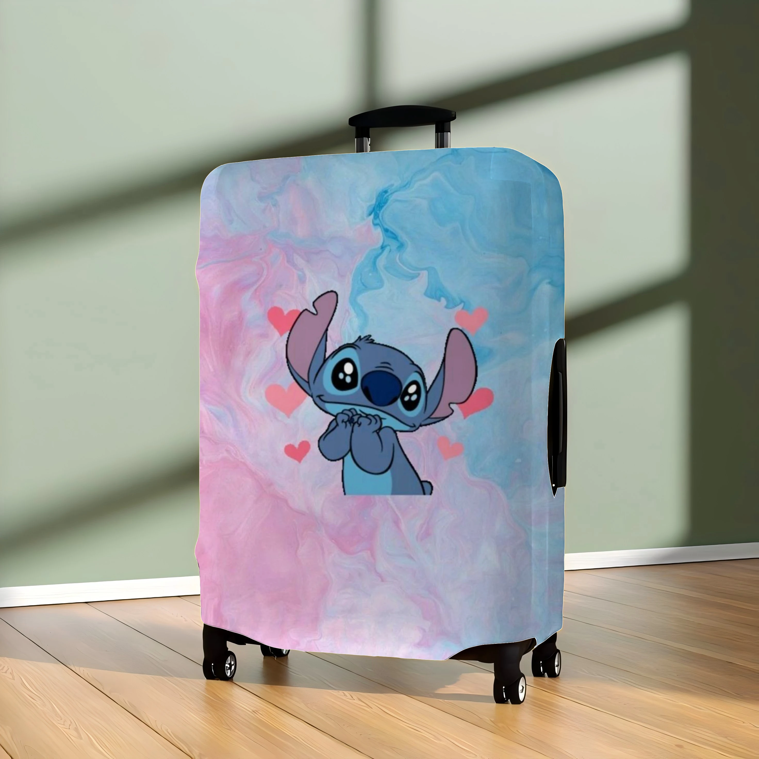 Stitch กระเป๋าเดินทาง Protector กระเป๋าเก็บสําหรับกระเป๋าเดินทาง Disney รถเข็นกระเป๋าเดินทางอุปกรณ์ป้องกันการเดินทาง