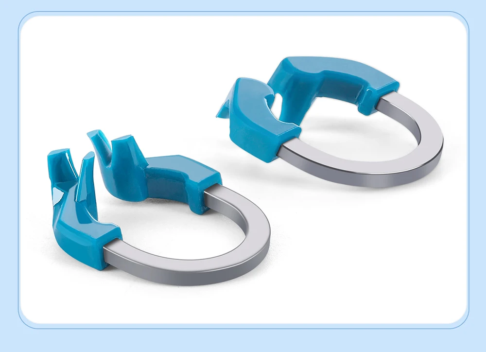 3-teiliges AZDENT Dental-Sektionsmatrizesystem, Matrizen, Clip-Ring, konturierte Matrizenbänder, Titan-Klemmring, universell schmal, tief – Detail 5
