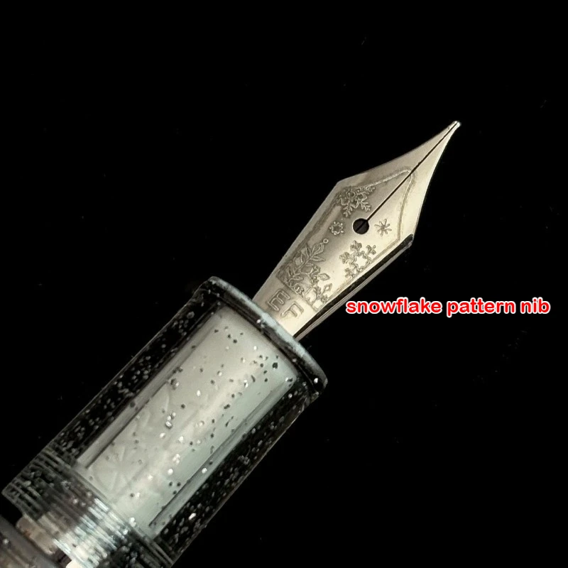 Limited Edition Snowflake Series JINHAO 82 Fountain Pen EF F Snowflake Pattern Nib Calligraphy Pen Stationery School Supplies