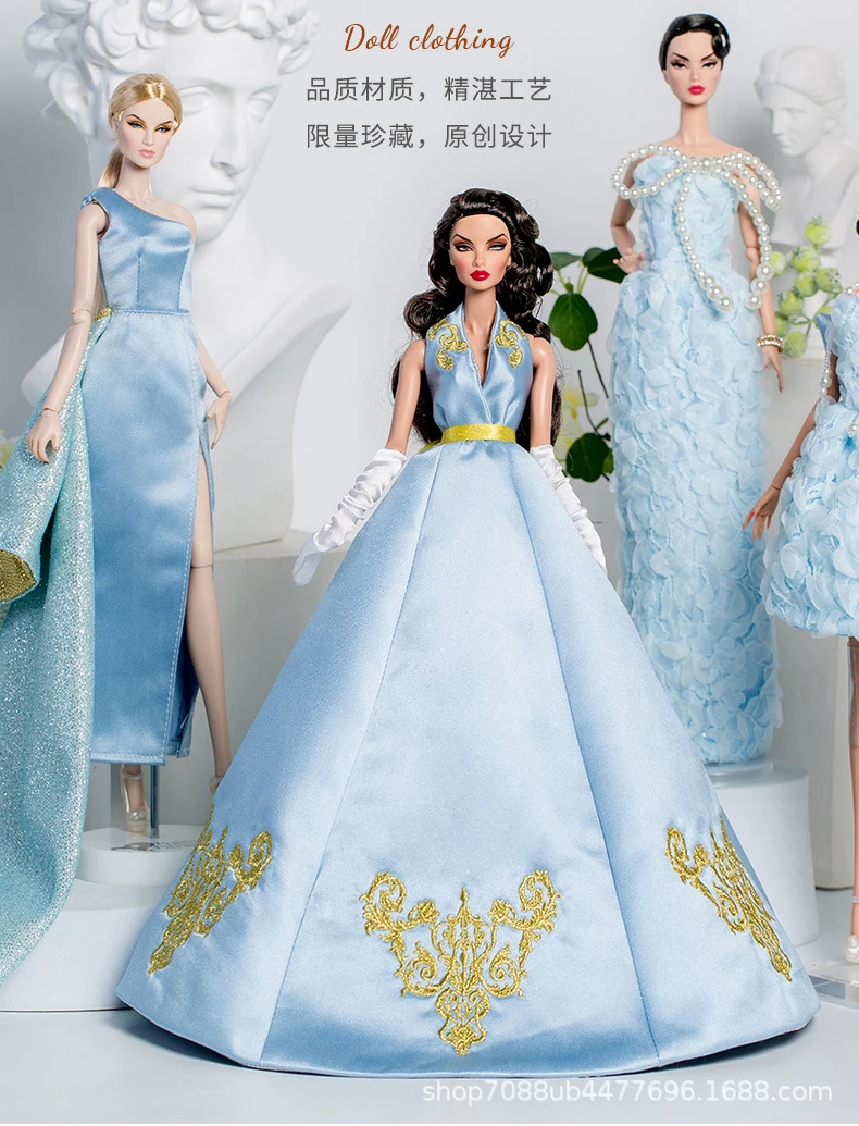 Supermodel Doll Clothes Suit Black Red Wedding Dress 32cm DollHouse DIY Dress Up Toys 1/6 Anime BJD Collector Birthday Gifts