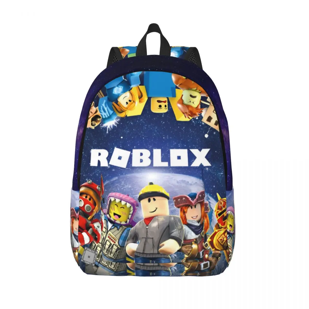 R-Robloxes Game Fashion Backpack Durable High School Work Games Factory Daypack for Men Women Laptop Computer Shoulder Bag