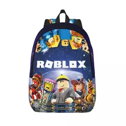 R-Robloxes Game Fashion Backpack Durable High School Work Games Factory Daypack for Men Women Laptop Computer Shoulder Bag