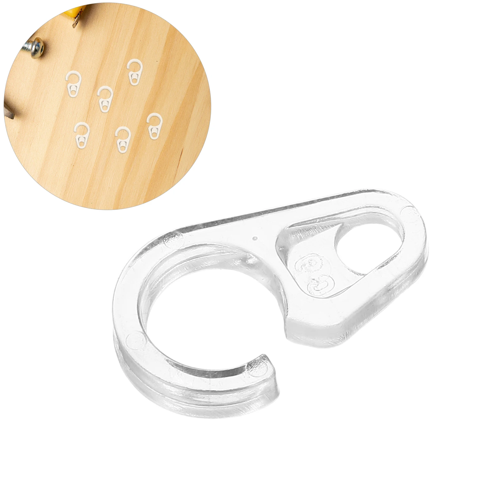 

50Pcs Reinforced Curtain Hooks Quick Installation Heavy Duty Metal Clips for Wooden Iron Rings Small Curtain Accessories