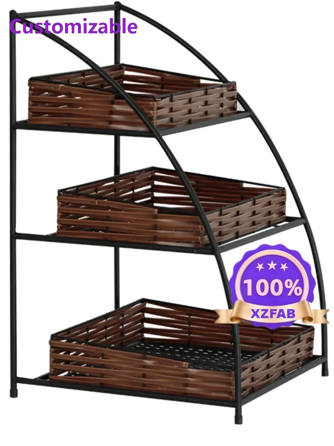 Factory Direct 2026 Creative desktop multi-layer food storage rack display rack shelf Internet cafe wrought iron snacks home rac