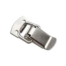 Stainless Steel Spring Buckle Hasp Latch 007 Tool Box Lock Iron Wooden Box Catch Duckbill Buckle Industrial Box Bag Sofa Buckle