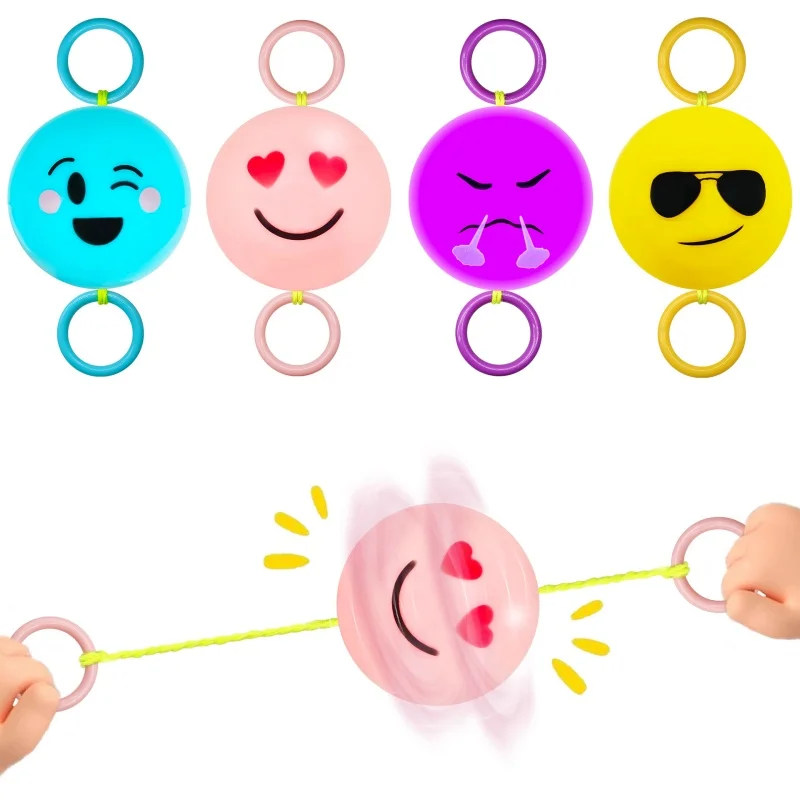 5Pcs Creativity Kids Whistle Pull String Flying Ball Toys Decompression Hand-Eye Coordinated Exercise Indoor outdoor Puzzle Toys