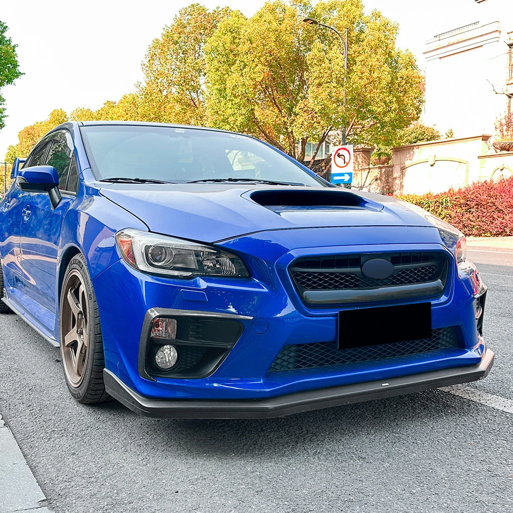 For Subaru WRX STI VA 2014 2015 2016 Front Bumper Spoiler Fog Lamp Cover Air Knife Splitter ABS Body Kit - view 6