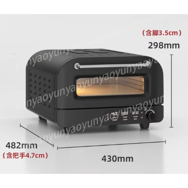 500°C Professional Home Pizza Oven Neapolitan Style Pizza Maker for Naan Bread Bun Roasting Cooking