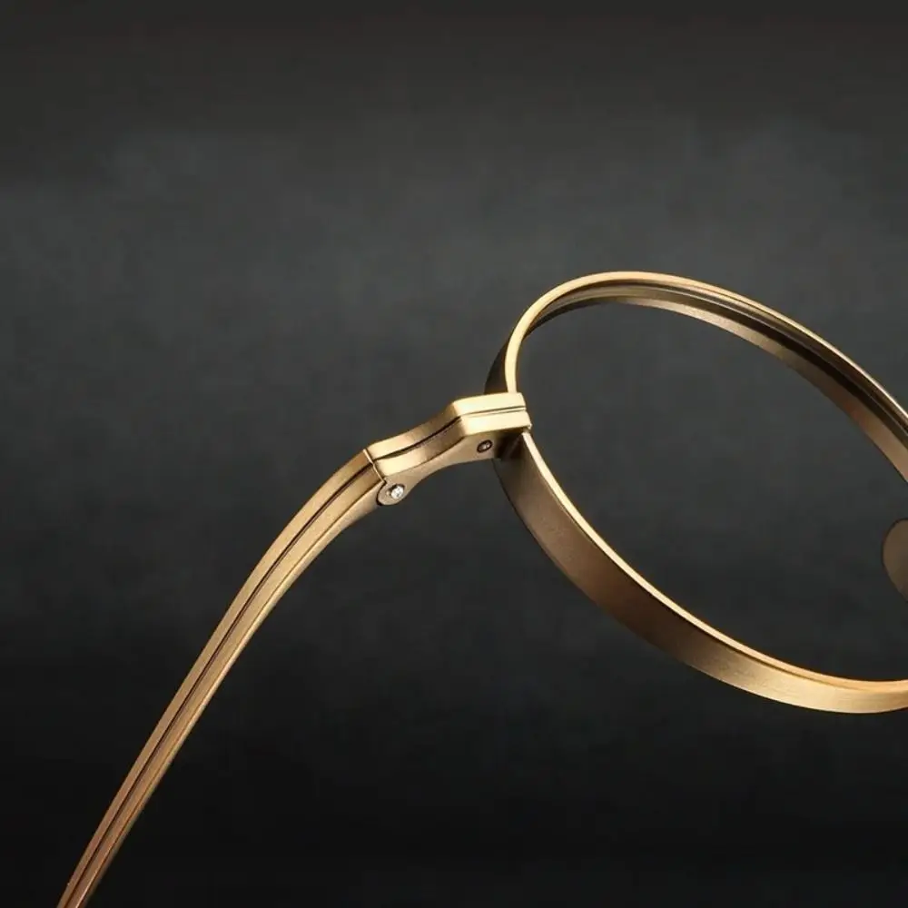 กรอบแว่นตาไทเทเนียมแท้ทรงรี ดีไซน์เรียบง่าย คลาสสิก สไตล์เรโทร สำหรับตกแต่งดวงตา