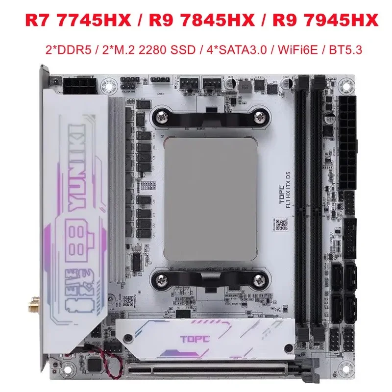 SZBOX Motherboard-Set mit R7 7745HX / R9 7845HX / R9 7945HX CPU 2*DDR5 RAM 2*M.2 2280 SSD 4*SATA3.0 ROM WiFi6E BT5.3