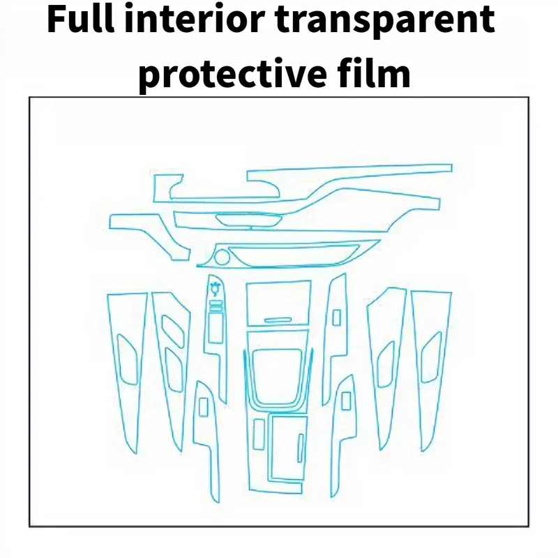 For 2021 Changan Ruicheng CC interior film dashboard center console gear shift sticker transparent protective film