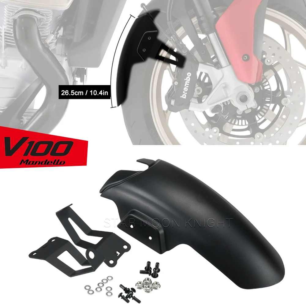 

Motorcycle Front Fender Extender For Moto Guzzi V100 Mandello V 100 Mandello S 2022 2023 2024- Mudguard Splash Protection Guard