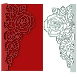 Flower Rose Pattern Border Edge Metal Die Cut Scrapbook Diy Craft Greeting Card Cover Surface Decorating Embossing Cutting Die