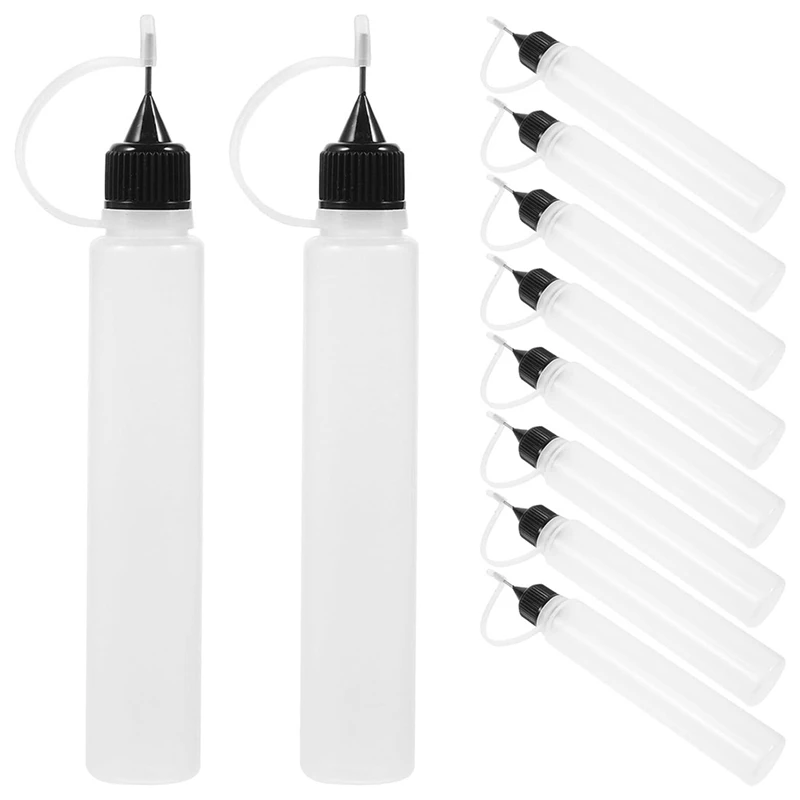 

Needle Tip Glue Bottles, 10Pcs Needle Glue Squeeze Bottle Precision Tip Applicator Translucent Glue Bottles-Retail