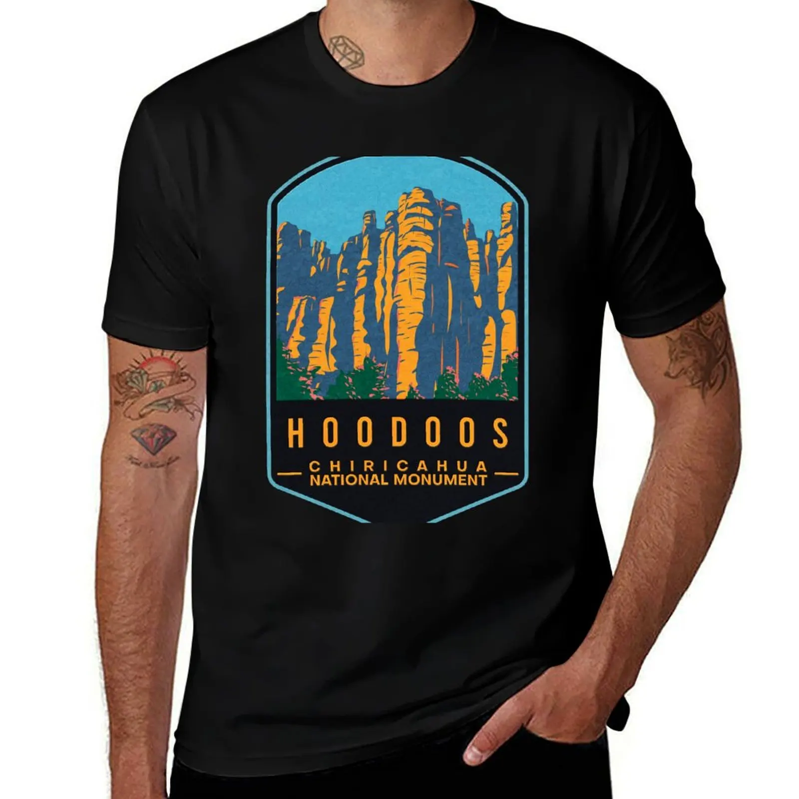 Hoodoos Chiricahua National Monument T-Shirt Sports Casual Short Sleeve Cotton Tee T-Shirt