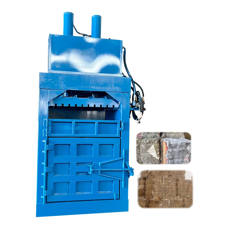 油圧梱包機 衣類廃棄物圧縮機 農場飲料産業 プラスチックフィルム包装 垂直梱包機