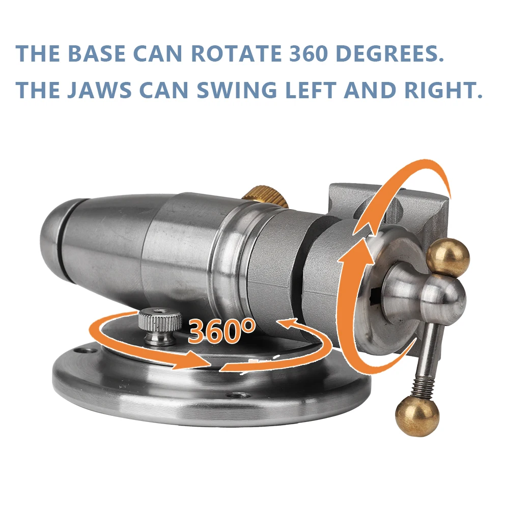 

Мини-настольные тиски из нержавеющей стали 304, регулируемый настольный зажим с наковальней 360° ° Поворотная база для часов, ювелирных изделий, сделай сам, рабочие ручные инструменты