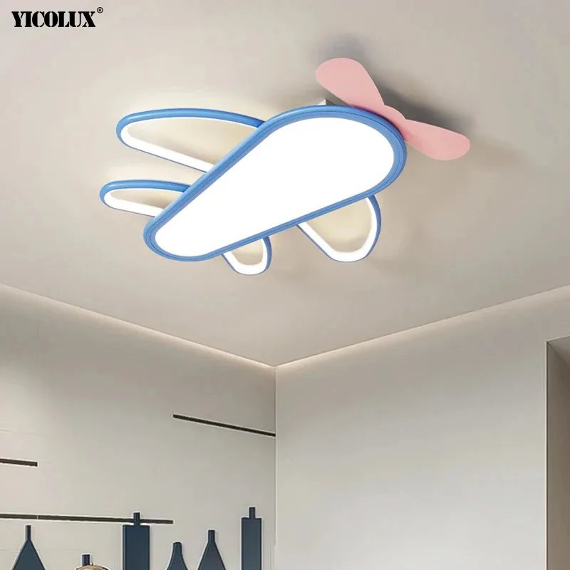 Plane Model Children's Bedroom Ceiling Lights Boy Girl Room Lamps Creative Cartoon Airplane Design Home Decoration Ceiling Lamps