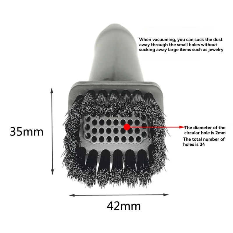 UNCL For Dyson V7 V8 V10 V11 V12 V15/Slim Dust Brush Narrow Slit Corner Crevice Nozzle Tool Vacuum Attachments